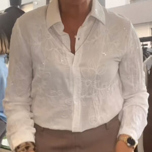 Camisa blanca brillo