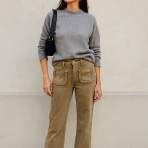 Pantalón camel trenzado