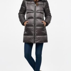 Abrigo gris acolchado