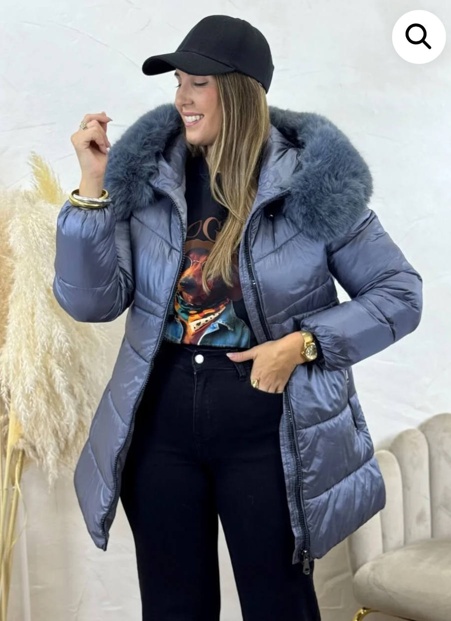 Plumífero azul clarito