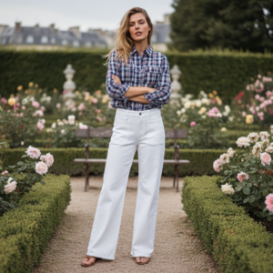 Camisa azul de cuadros