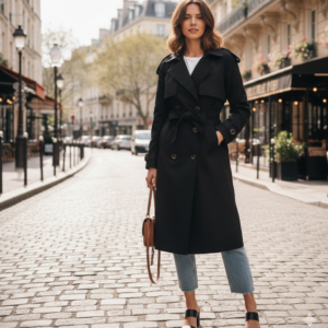 Gabardina negra Brave soul.