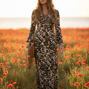 Vestido negro y beige brave soul