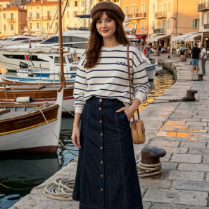 Falda vaquera botones