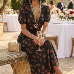 Vestido flores rojas brave soul