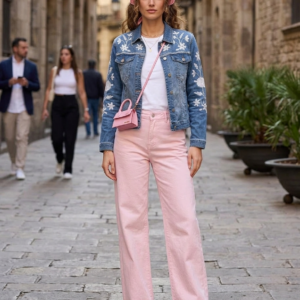 Chamarra vaquera bordados