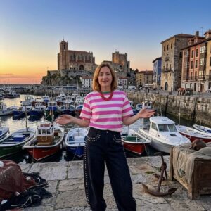 Camiseta rayas rosa y blanca