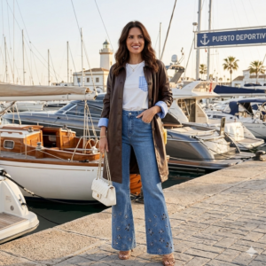 Chaqueta marrón ecopiel