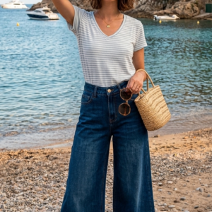 Camiseta marinera cuello pico