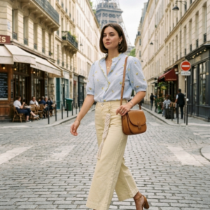 Pantalón tobillera amarillo