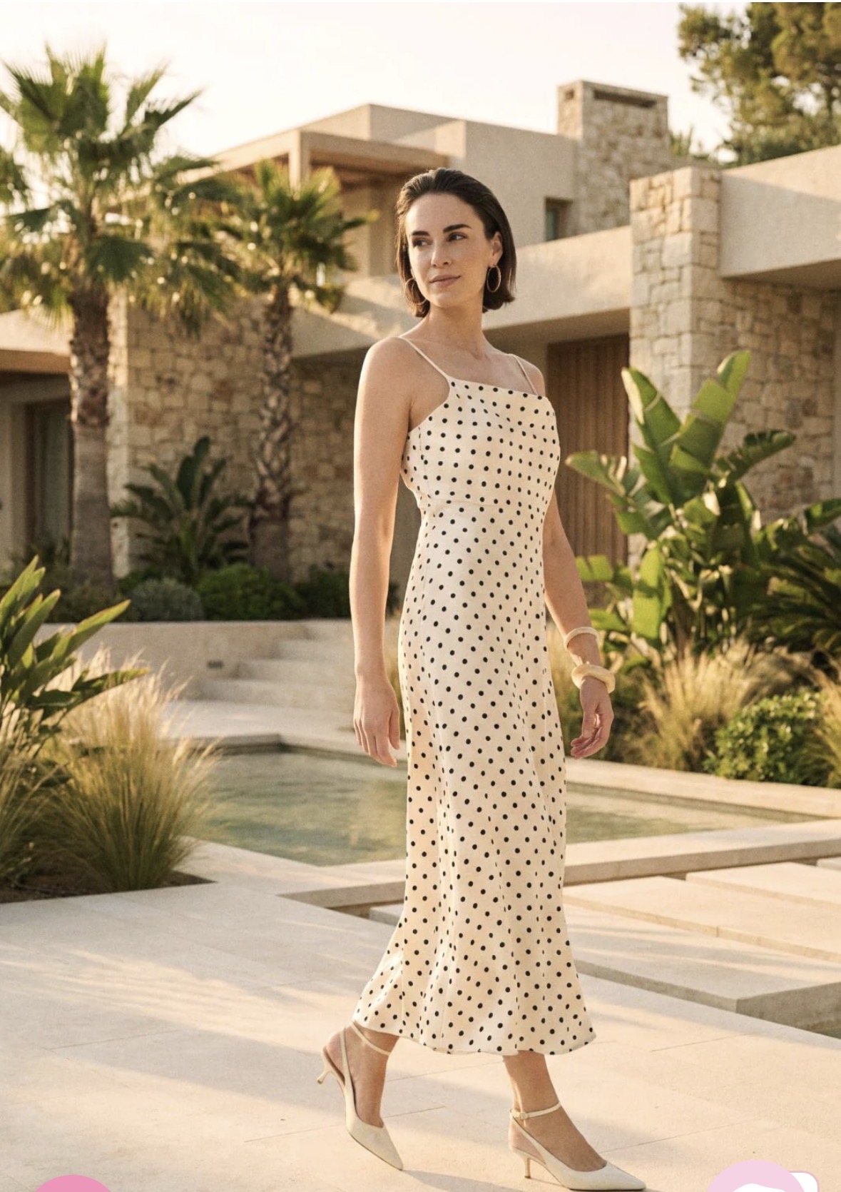 Vestido lunares blanco