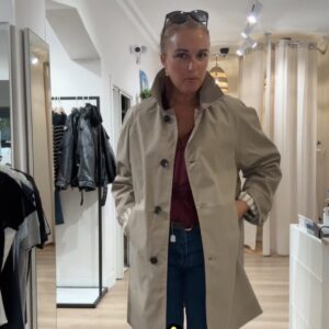 Gabardina recta topo