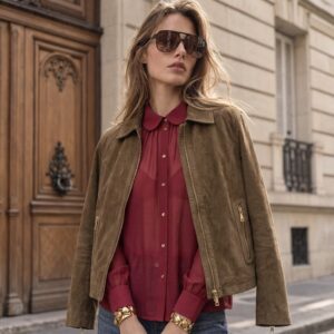 Chaqueta efecto ante