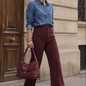 pantalon berenjena