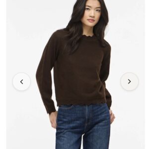 Jersey marron cuello redondo VILA
