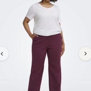 Pantalon burdeos ONLY Curve