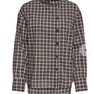 Camisa cuadros marron Only